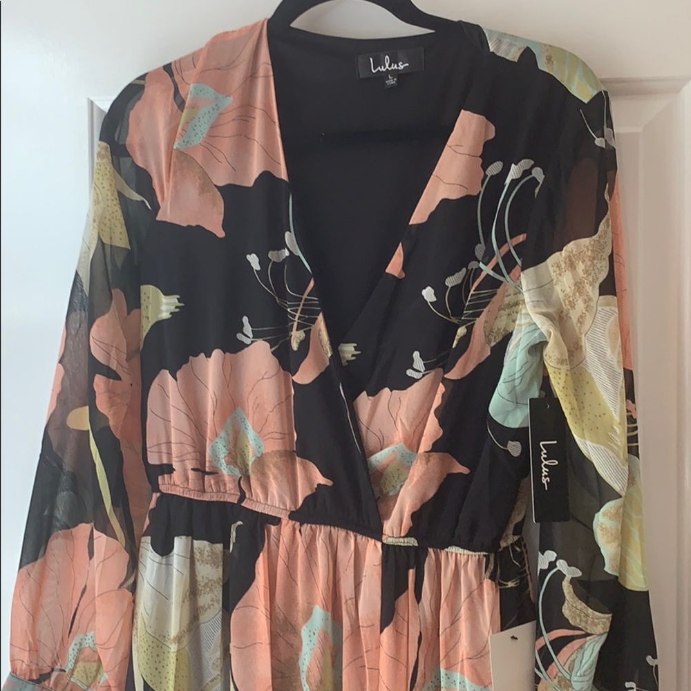 Lulu’s faux wrap maxi dress